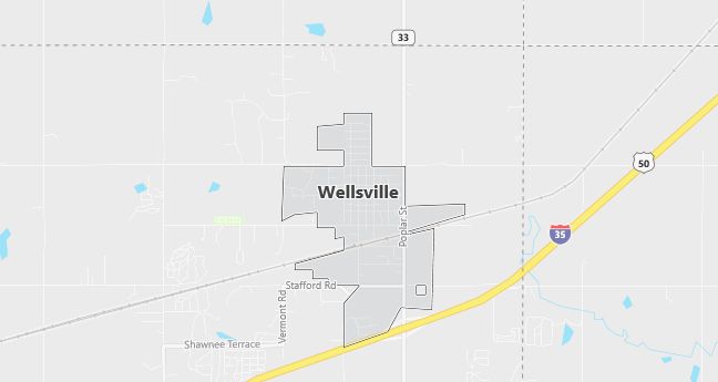 Map of Wellsville, KS