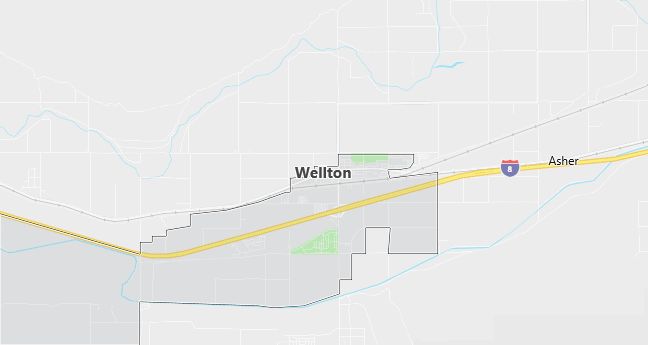 Map of Wellton, AZ