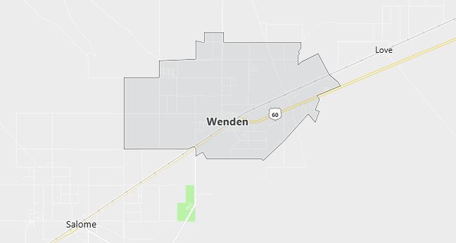 Map of Wenden, AZ