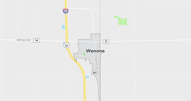 Map of Wenona, IL