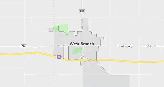 Map of West Branch, IA