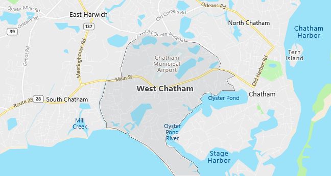 Map of West Chatham, MA