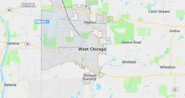 Map of West Chicago, IL