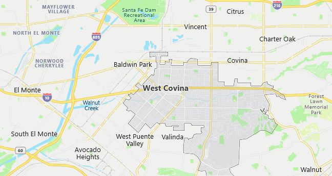 Map of West Covina, CA