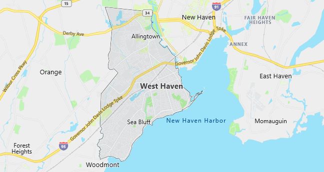 Map of West Haven, CT