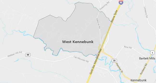 Map of West Kennebunk, ME