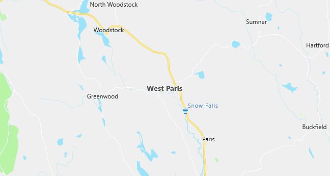 Map of West Paris, ME