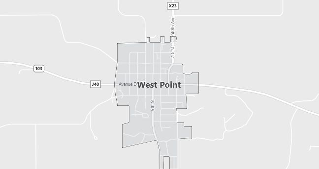 Map of West Point, IA