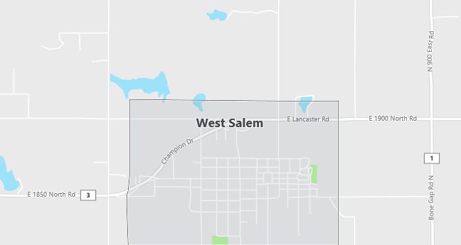 Map of West Salem, IL