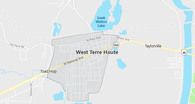 Map of West Terre Haute, IN