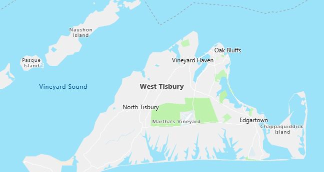 Map of West Tisbury, MA