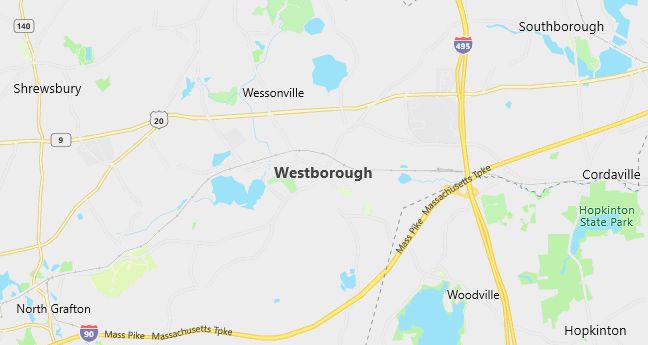 Map of Westborough, MA