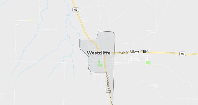 Map of Westcliffe, CO