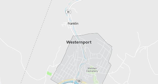 Map of Westernport, MD