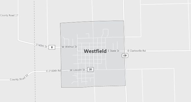 Map of Westfield, IL