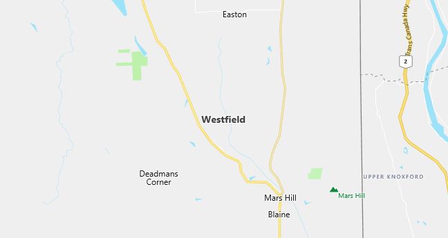 Map of Westfield, ME