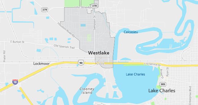 Map of Westlake, LA