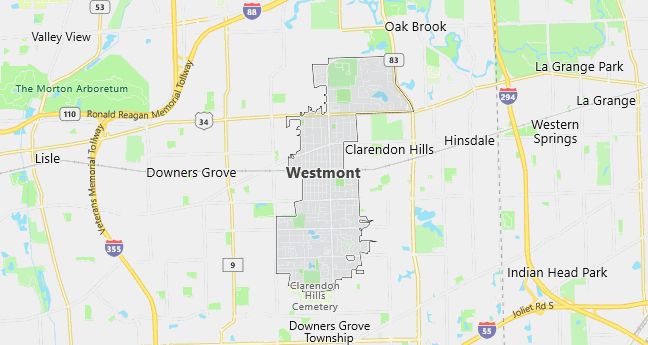 Map of Westmont, IL