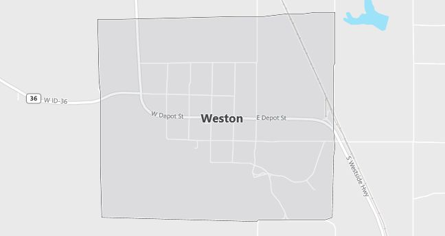 Map of Weston, ID