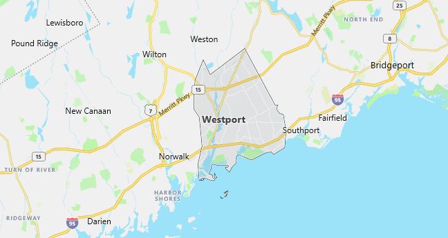 Map of Westport, CT