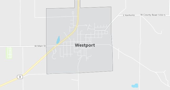 Map of Westport, IN