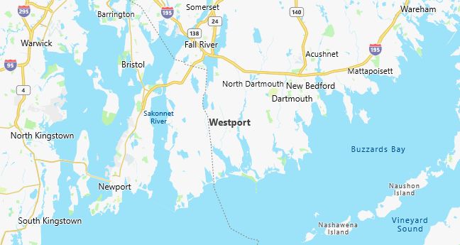 Map of Westport, MA