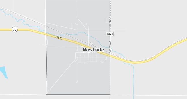 Map of Westside, IA