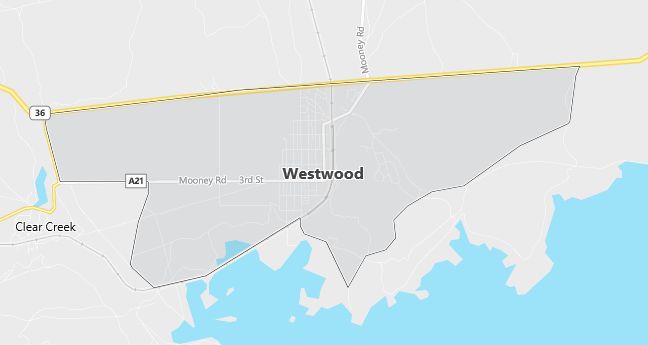 Map of Westwood, CA