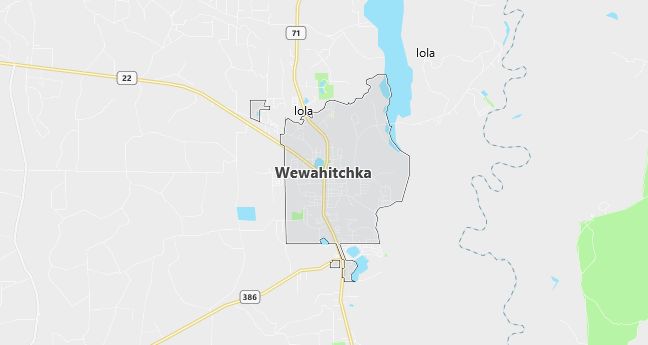 Map of Wewahitchka, FL