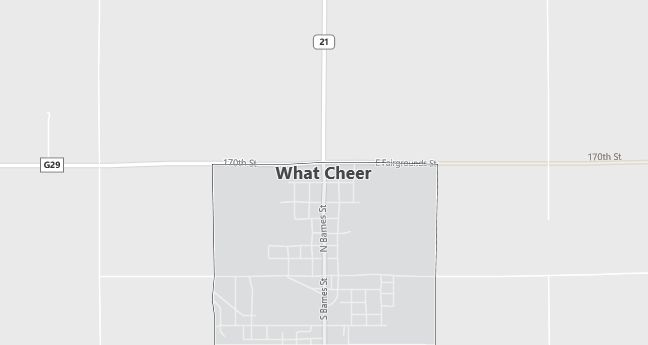 Map of What Cheer, IA