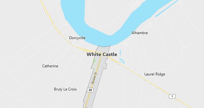 Map of White Castle, LA