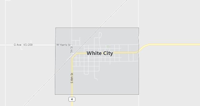 Map of White City, KS