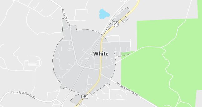 Map of White, GA