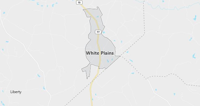 Map of White Plains, GA