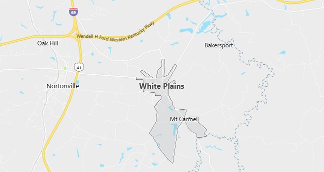 Map of White Plains, KY