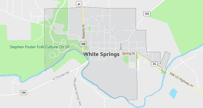 Map of White Springs, FL