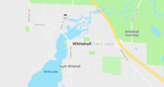 Map of Whitehall, MI