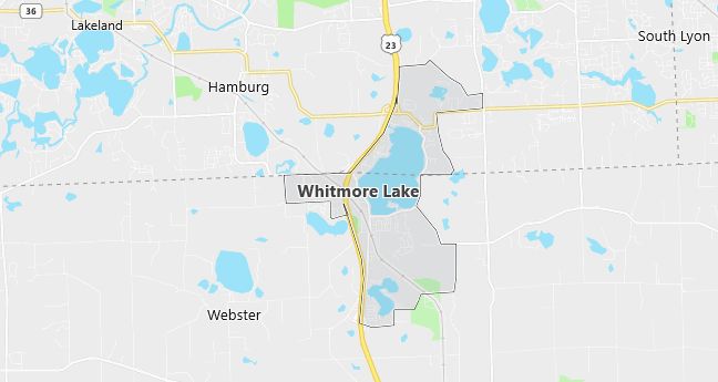 Map of Whitmore Lake, MI