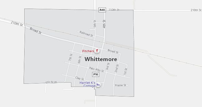 Map of Whittemore, IA