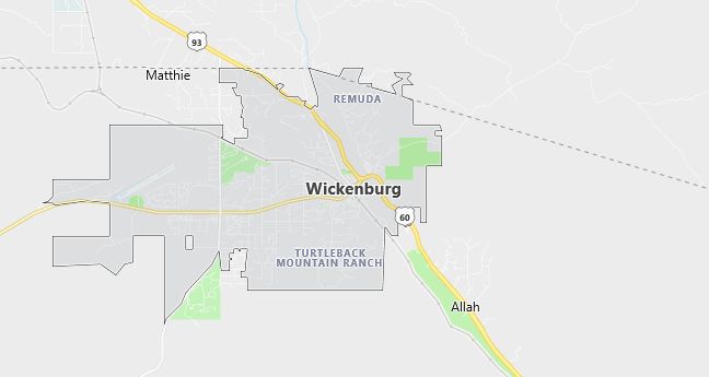 Map of Wickenburg, AZ