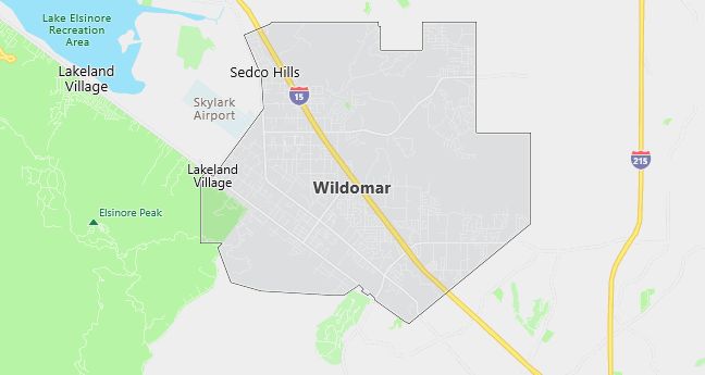 Map of Wildomar, CA