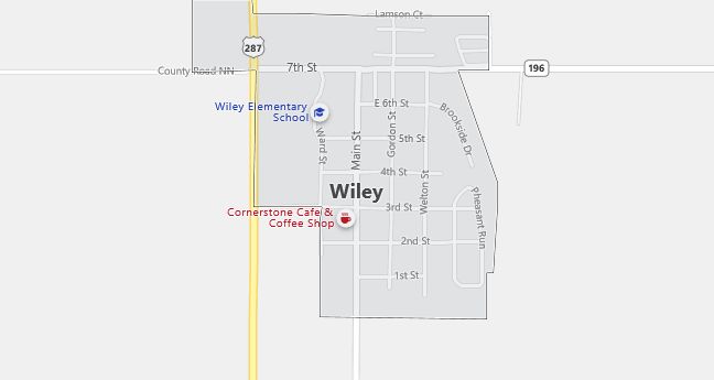 Map of Wiley, CO