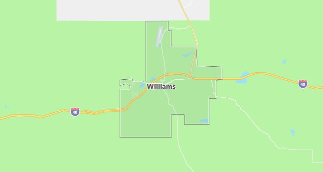 Map of Williams, AZ