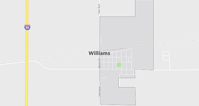 Map of Williams, IA