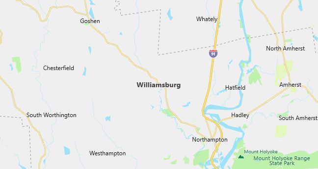 Map of Williamsburg, MA