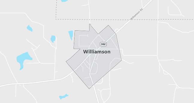 Map of Williamson, GA