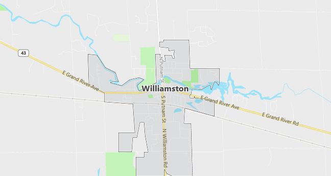 Map of Williamston, MI