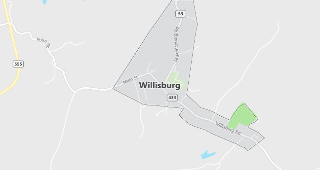 Map of Willisburg, KY