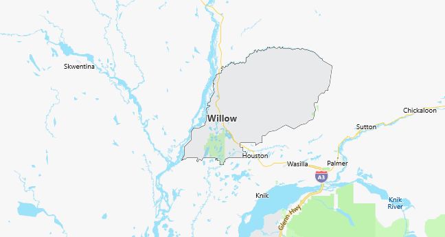 Map of Willow, AK