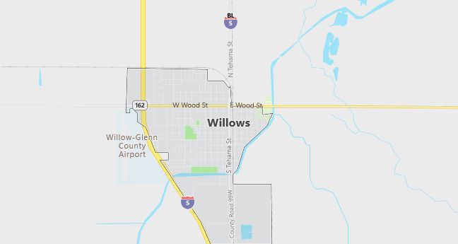 Map of Willows, CA